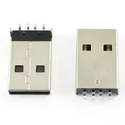 100Pcs USB 2.0 4 Pin Type A AM SMT SMD Plug Male Socket Connector For DIY