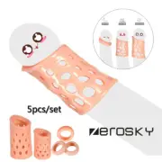 5PCS Reusable Penis Extender Enlarger Sleeve Male Enhancer Stretcher Condoms MEN