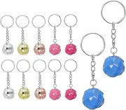 [uxcell] Disco Ball Keychain, 12 Pcs 70s Disco Keyring 2cm Disco Ball Party Favors Mirror Ball Keychain Party Supplies for Christmas Party Decorations, Mix Colors