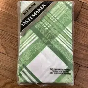 Vintage Tastemaker Green Muslin Pillowcase Set Of Two Retro Made In USA NOS