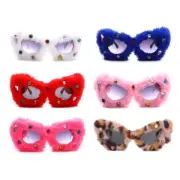 Furry Large Sunglasses Photo Props Birthday Gemstones Y2K-style Trendsetters
