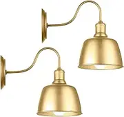 Industrial Style Battery Operated Wall Lights Set of Two, Farmhouse Sconces with Remote Control, Bulbs Included (Color: Gray)