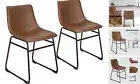 18" Dining Chairs, Dining Chair with Back, Bar Chair for Kitchen, 18 inch Brown