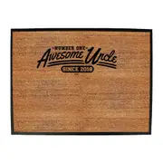 Awesome Uncle Since 2018 - Funny Novelty Doormat Man Cave Floor mat