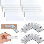 Magnetic Name Tags Printable Blank DIY Name Badge Magnets Adhesive Name Tag Holders Pins with Neodymium Magnets for Jacket Lapel Shirts (18 Pieces, 18 Pairs)