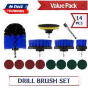Drill Brush 14PCS Tub Clean Electric Grout Power Scrubber Cleaning Tool Kit Set