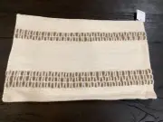 Pottery Barn Reed Striped Lumbar Pillow Cover Neutral 16 x 26 in #H684Y
