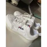 FILA BUBBLE POPUP氣墊慢跑鞋白 24.5CM