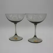 Espana Block Champagne Coupe Cocktail Handblown Stemware Glass by Gerald Gulotta