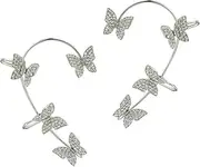 [SHERCHPRY] 1 Pair Fairy Tassel Ear Clip No Piercing Ear Clip Decorative Earrings Ear Accessories Ear Jewelry Hook Cuff Earrings Delicate Ear Clip Ear Crawler No Piercing Ear