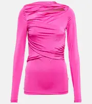 [Victoria Beckham] Victoria Beckham Jersey wrap top AU 10 pink