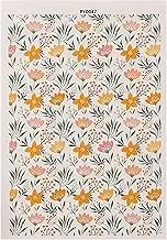 Transfer Paper for Clay, Floral Clay Decals, Handmade Rustic Water Soluble Colorful Flower Decals Transfer Paper for Jewelry Crafts Pottery Ceramic Adults