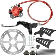 Mini Bike Hydraulic Brake Caliper Disc Brake Rotor 4" Rear Stretch Tabs Bracket Kit Compatible with Monster Moto Mega Moto MMB80 MMB105 Motovox MBX10 MBX11 79cc 80cc 105cc 2.5hp 3.5hp Parts