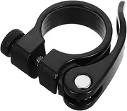 Kisangel Bicycle Saddle Clamp Quick Release Seatpost Clamp for Fixed Gear and Road Bikes Aluminum Alloy Stable Locking Easy Installati