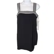 Magicsuit by Miraclesuit Swim Dress Swimsuit Size 8 Black Nautical NEW NWT