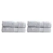 4pc Renee Taylor Stella 650GSM Cotton Bath Sheet Set - Silver
