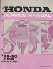 1989-1990 HONDA MOTORCYCLE CH250, ELITE 250 SERVICE MANUAL (232)