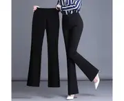 Bell bottom pants women's trousers high waist temperament ladies bell bottom casual pants slim fit large size