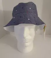 Cat & Jack Youth Unisex Reversible Americana Stars Blue Bucket Hat New One Size