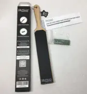 HUTSULS Leather Double Sided Strop Paddle & Polishing Compound Knife Sharpening
