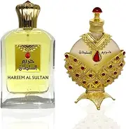 [KHADLAJ PERFUMES] Hareem Al Sultan Gold 2-Piece Gift Set for Unisex, (2.5 Oz Eau De Parfum Spray + 1.18 Oz concentrated perfume oil)