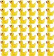 50pcs Mini Resin Duck, Miniature Ducks Tiny Ducks to Hide Small Ducks Mini Resin Figures Mini Resin Animals Decorations for DIY Crafts Party Micro Landscape Ornaments