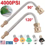 Washer Extension Gutter Rod Cleaner Wand Attachment 4000PSI High Pressure Rod