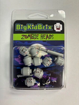 Custom Zombie Head Pack Printed on Genuine Lego Parts -by BKB +Bonus Weapons!