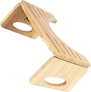 EXAOMBLE Bamboo Toilet Stool Space Saving Bathroom Step Stool for Pregnant Women Seniors Durable and Elegant Design for Enhanced Stability and Comfort