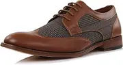 [Ferro Aldo] Arthur MFA139001D Mens Wingtip Two Tone Oxford Black and White Spectator Dress Shoes