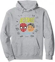 [Marvel] Spider-Man Far From Home Best Buds Word Scatter Pullover Hoodie