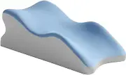 Oshhni Bed Pillow Wedge Multipurpose Memory Foam Knee and Leg Elevates Bed Pillow Rest Reading Pillow for Lying Leaning Living Room, Blue