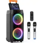 JYX karaoke Machine Bluetooth Speaker For Party Singing And Song with 2 Mics