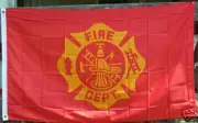 3'X5' FIRE DEPARTMENT FLAG NEW! FIREFIGHTER LADDER RED