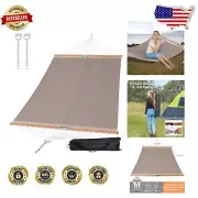 Elegant Portable Outdoor Hammock for 2 with Spreader Bar - Quick Dry Fabric