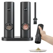 2Pcs Electric Salt And Pepper Grinder Set Automatic Salt Pepper Grinder Mill