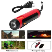 Solar FM Radio LED Flashlight USB Power Bank Torch Emergency Hand Crank 5 in1