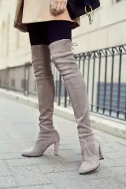 NEW Stuart Weitzman Highland Over-the-Knee Boots Shoe, Topo Suede, EUR 39.5