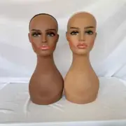 Female Mannequin Head with Long Neck for Wigs Styling Hats Display Holder Stand