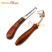 Veterinary Horse Hoof Double Edge & Swiss Knife 8" Instruments Set of 2
