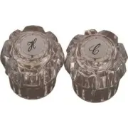 Proplus 133156 Kitchen, Bath and Shower Acrylic Handles for Sterling Clear Pair