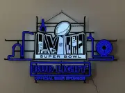 Vivid LED Football LVIII 58 Beer 24"x15" Neon Sign Light Lamp With Dimmer