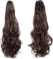 Women's Curly Wig Ponytail with Claw Clip 22-Inch Long Wavy Hair Extension Heat- Synthetic Wigs and Secure Attachment 8 SH88 4