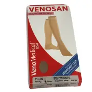Venosan Compression Socks Closed Toe Below Knee XLarge XL 20-30 mmHg Beige