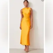 Bec + Bridge Orange Seraphine Cut-Out Midi Dress