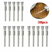 30pcs Wire Wheel Brushes Stainless Steel Die Drinder Dremel Rotary Tool Set pen