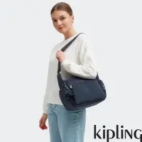 在飛比找Yahoo奇摩購物中心優惠-『牛角包』Kipling 碧海深藍多袋實用側背包-GABBI