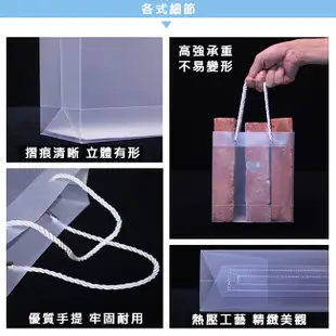 PP磨砂透明袋 (小號-豎立/橫式) 客製化 手提袋 網紅袋 文青風 購物袋 環保袋 禮品袋 (0.5折)