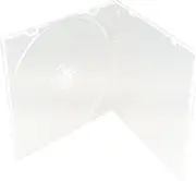 Maxtek 5.2mm Durable CD Case, Slim Single Clear PP Poly Plastic Cases, 100 Pack.