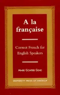 在飛比找博客來優惠-a la Francaise: Correct French